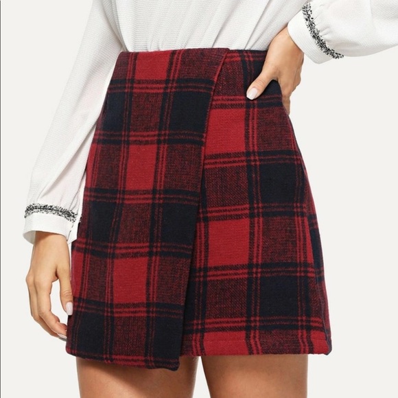 Shein plaid mini skirt